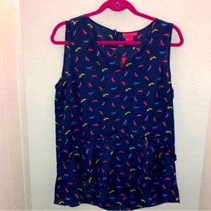 NWT High heels print business top